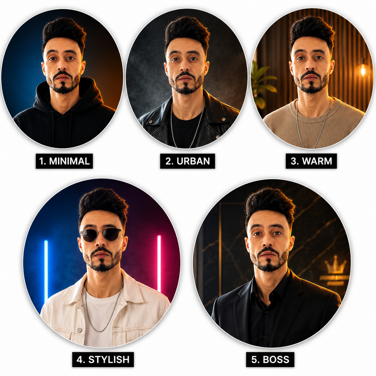 AI content and avatar style options